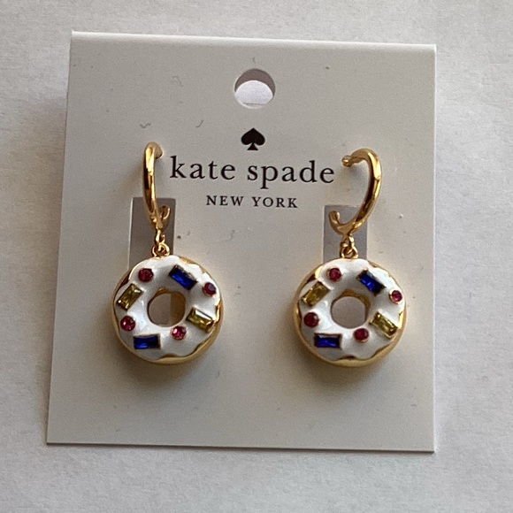 NWT Kate Spade Coffee Break Donut Earrings - Picture 4 of 6